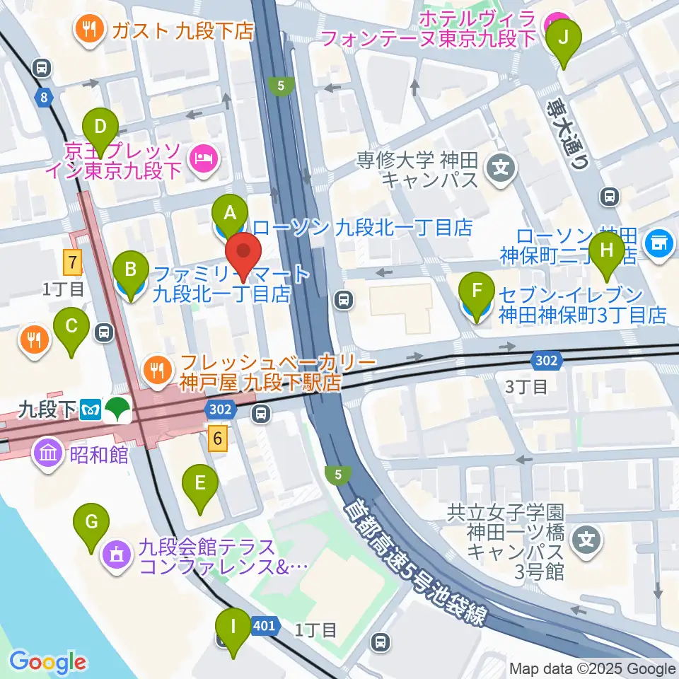 美ら音工房ヨーゼフ 東京店周辺のコンビニエンスストア一覧地図