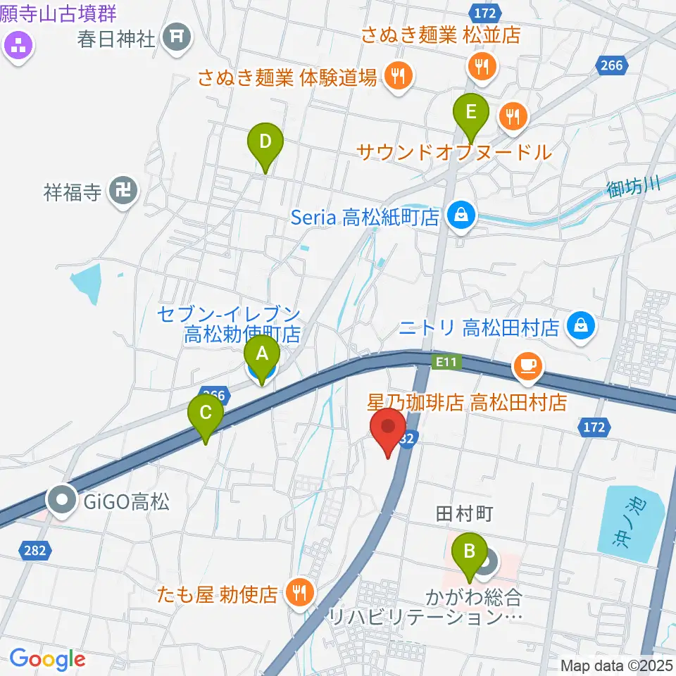 ピアノサロン・フィアカ周辺のコンビニエンスストア一覧地図