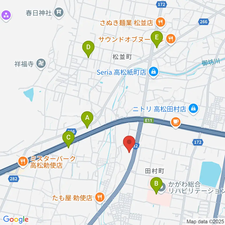 ピアノサロン・フィアカ周辺のコンビニエンスストア一覧地図