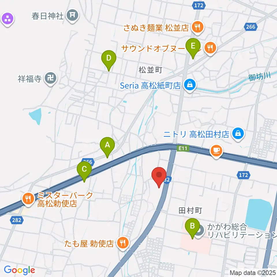 ピアノサロン・フィアカ周辺のコンビニエンスストア一覧地図