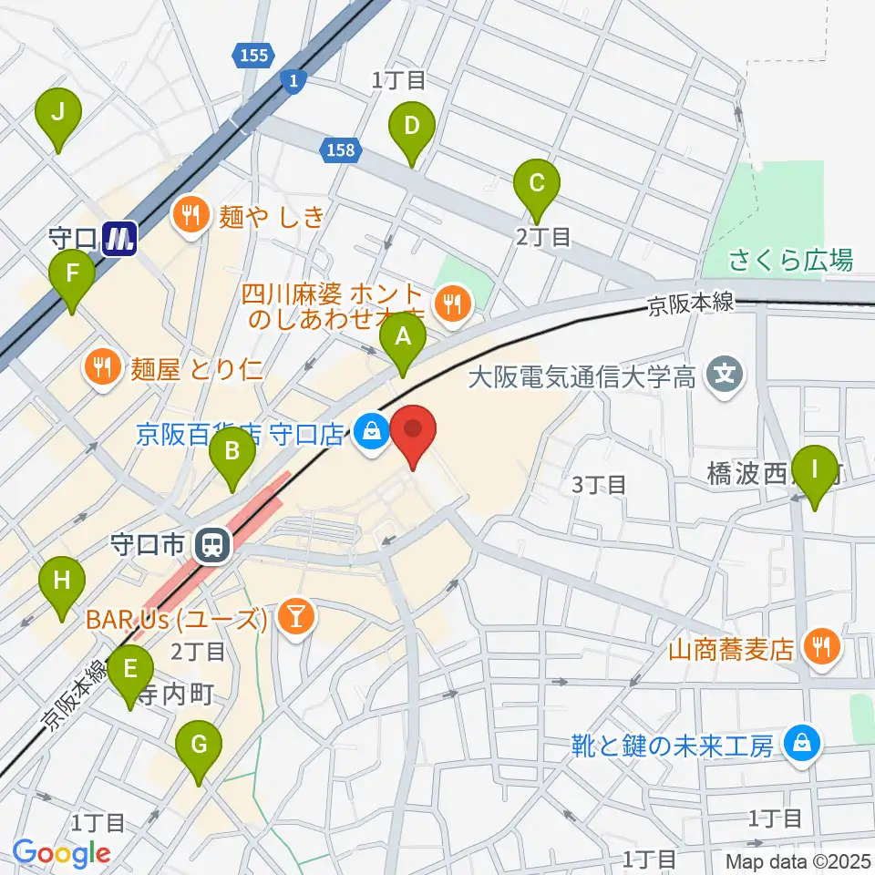 守口文化センター・エナジーホール周辺のコンビニエンスストア一覧地図