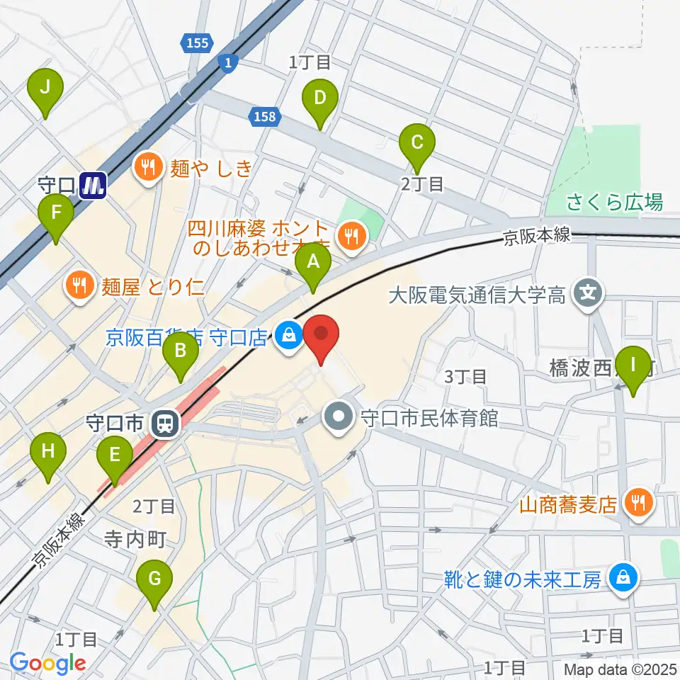 守口文化センター・エナジーホール周辺のコンビニエンスストア一覧地図