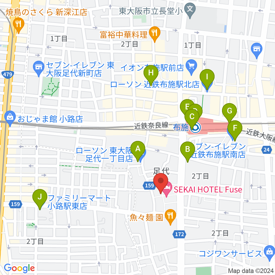 エジプトレコーズ周辺のコンビニエンスストア一覧地図