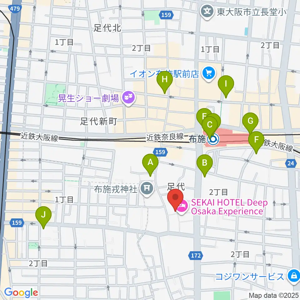 エジプトレコーズ周辺のコンビニエンスストア一覧地図