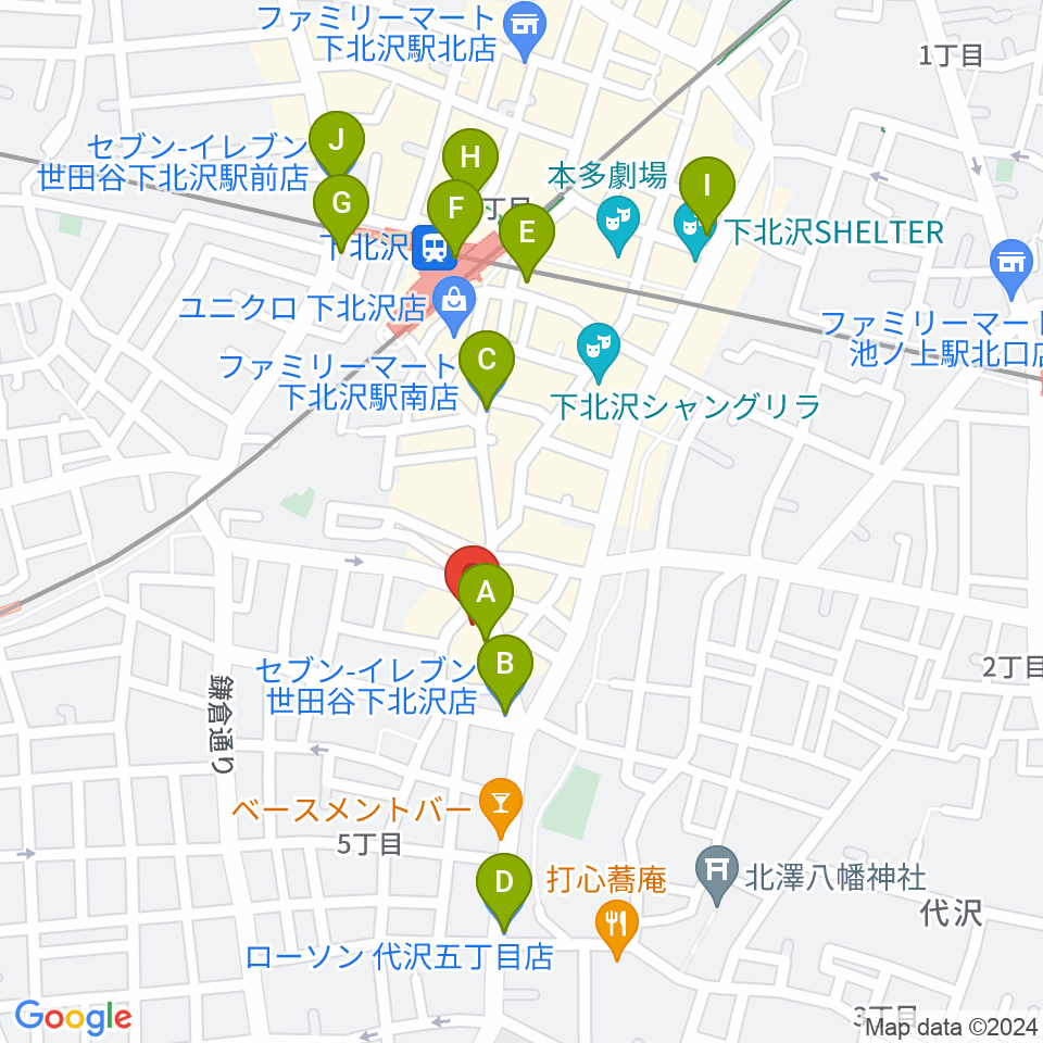 BM Studio周辺のコンビニエンスストア一覧地図