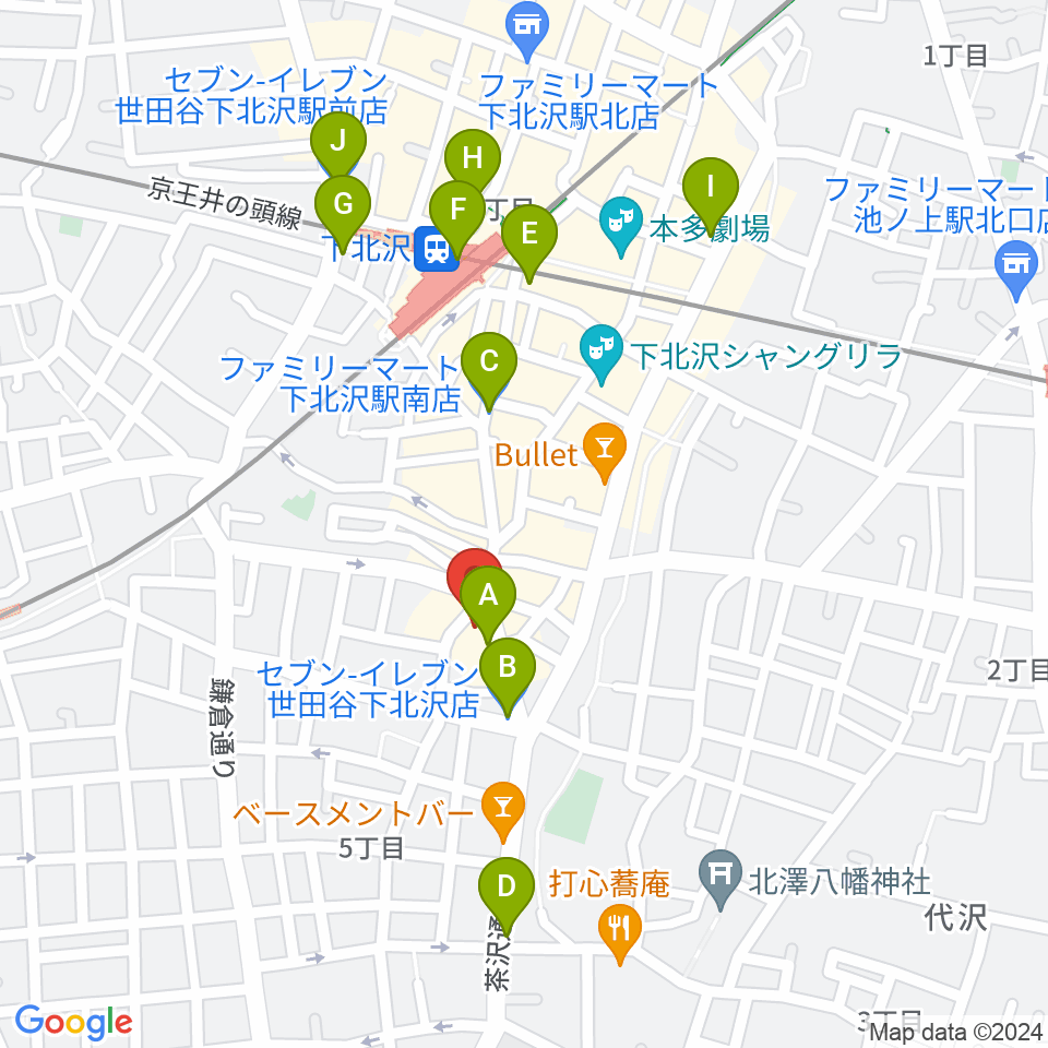 BM Studio周辺のコンビニエンスストア一覧地図