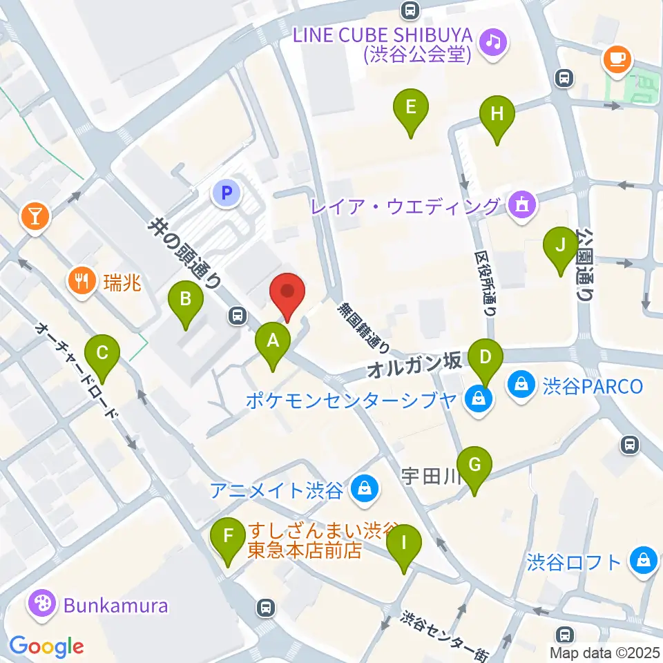 マンハッタンレコード渋谷周辺のコンビニエンスストア一覧地図