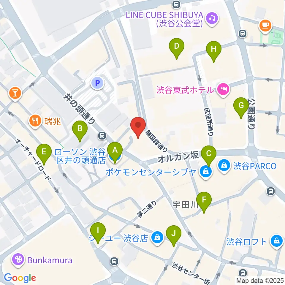 渋谷next records周辺のコンビニエンスストア一覧地図