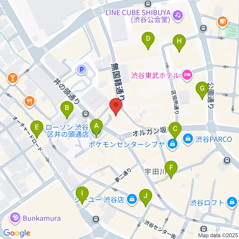 渋谷next records周辺のコンビニエンスストア一覧地図