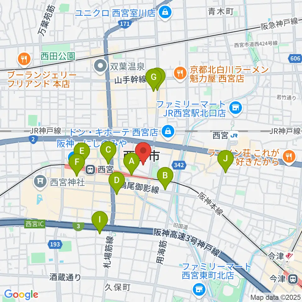 アミティ・ベイコムホール周辺のコンビニエンスストア一覧地図
