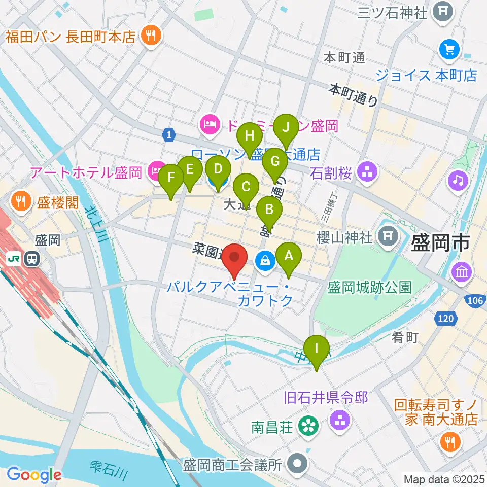 SOUND CHANNEL周辺のコンビニエンスストア一覧地図