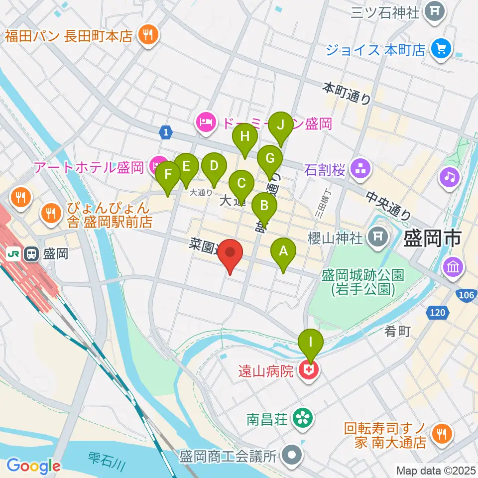 SOUND CHANNEL周辺のコンビニエンスストア一覧地図