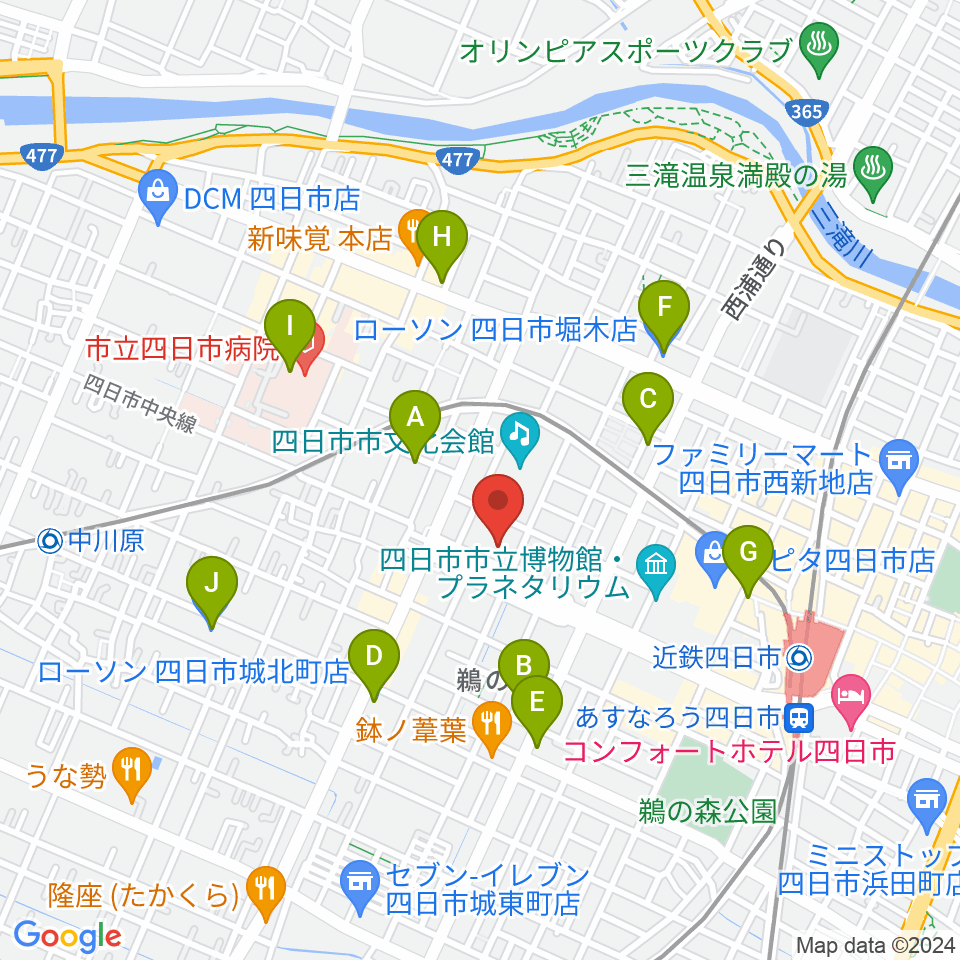 四日市 ドレミファといろは周辺のコンビニエンスストア一覧地図