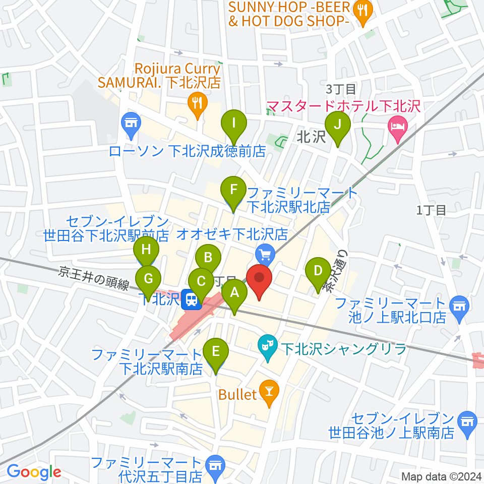 新宿レコード周辺のコンビニエンスストア一覧地図