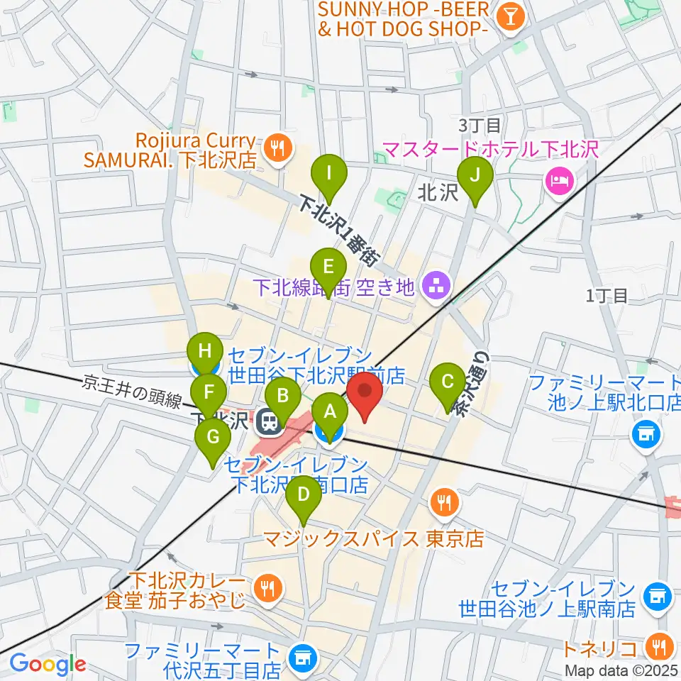 新宿レコード周辺のコンビニエンスストア一覧地図