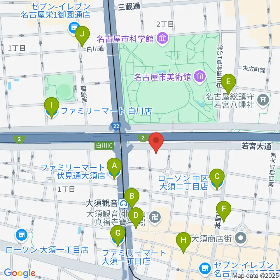 DISK HEAVEN 名古屋周辺のコンビニエンスストア一覧地図
