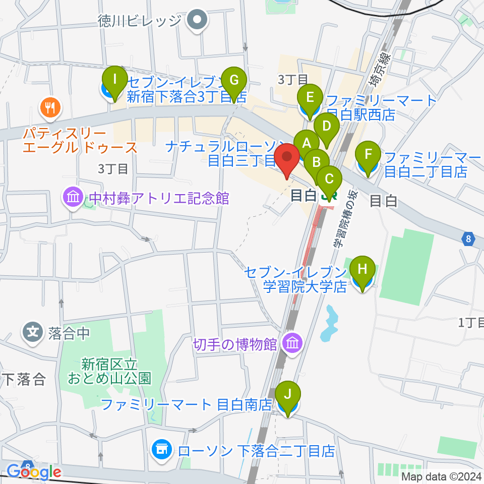 WORLD DISQUE周辺のコンビニエンスストア一覧地図