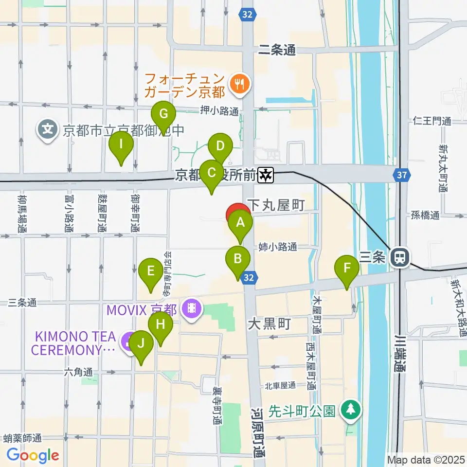JET SET京都店周辺のコンビニエンスストア一覧地図