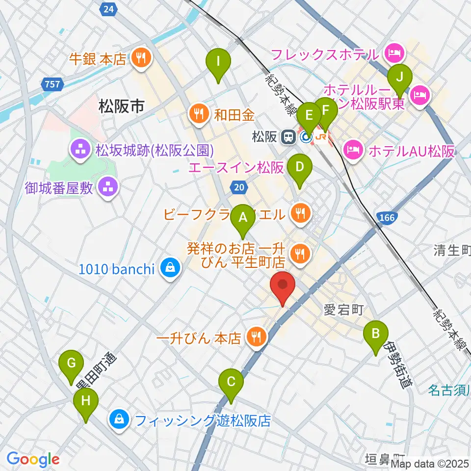 松阪ROCKERS CLUB周辺のコンビニエンスストア一覧地図
