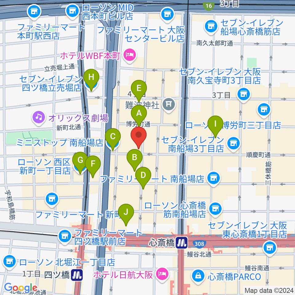 ESPECIAL RECORDS周辺のコンビニエンスストア一覧地図