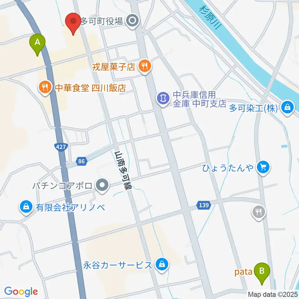 多可町文化会館 ベルディーホール周辺のコンビニエンスストア一覧地図