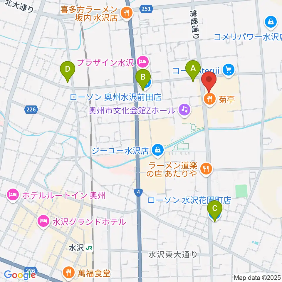 正時堂アテルイセンター周辺のコンビニエンスストア一覧地図