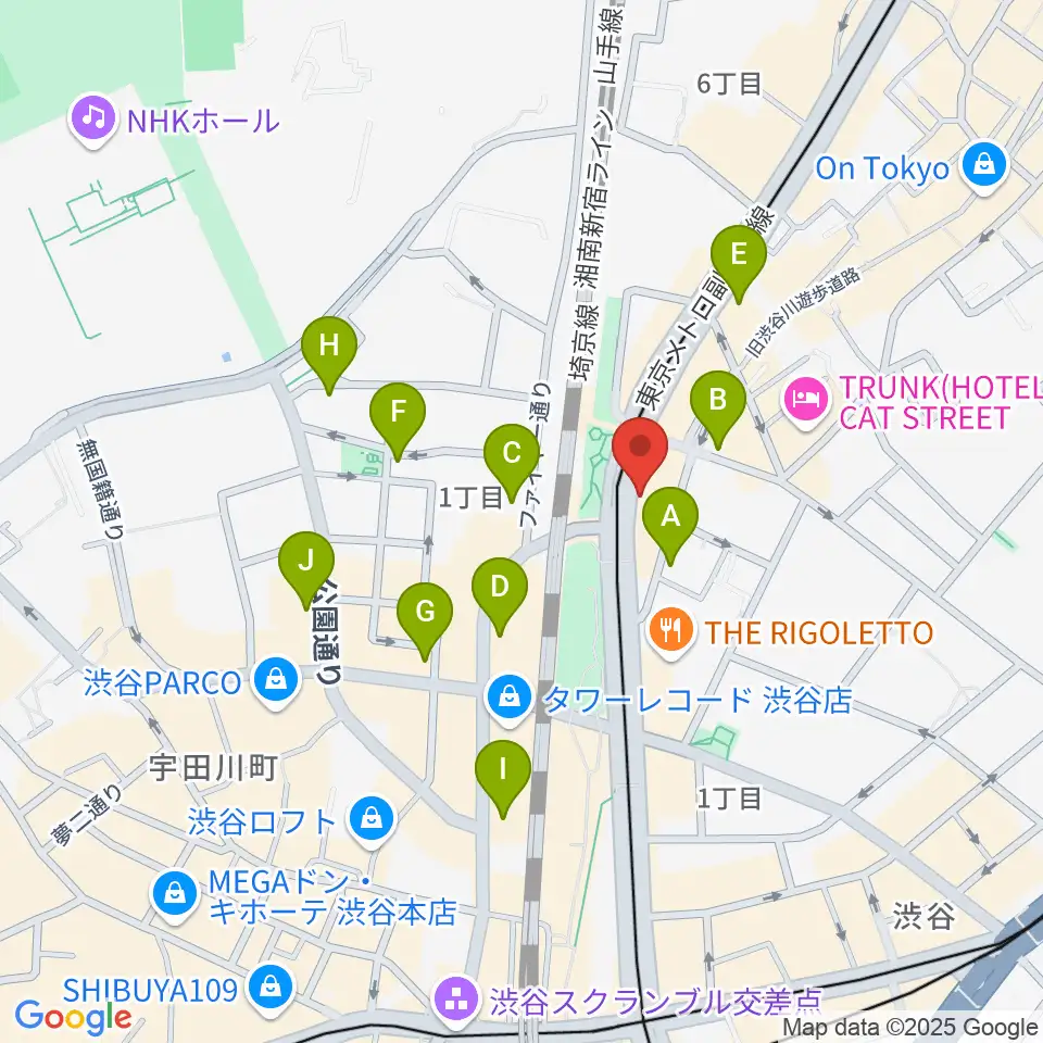 ハイファイ・レコード・ストア周辺のコンビニエンスストア一覧地図