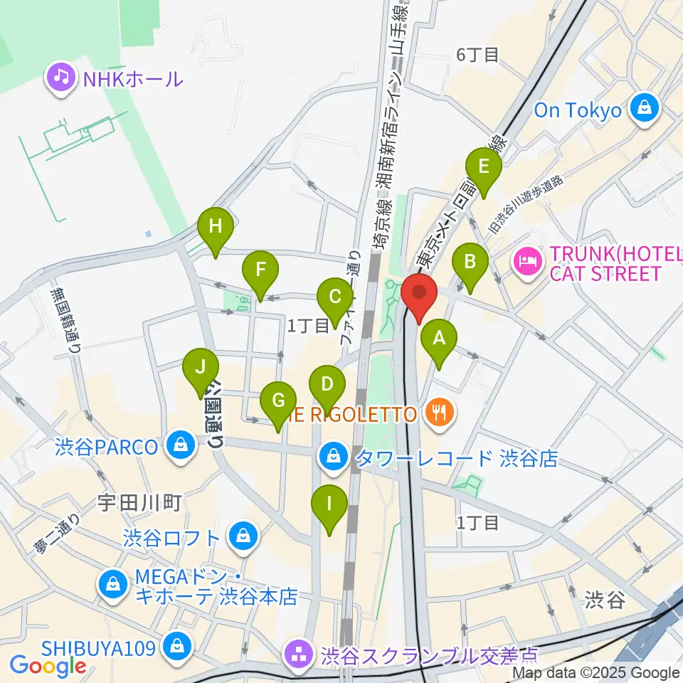 ハイファイ・レコード・ストア周辺のコンビニエンスストア一覧地図