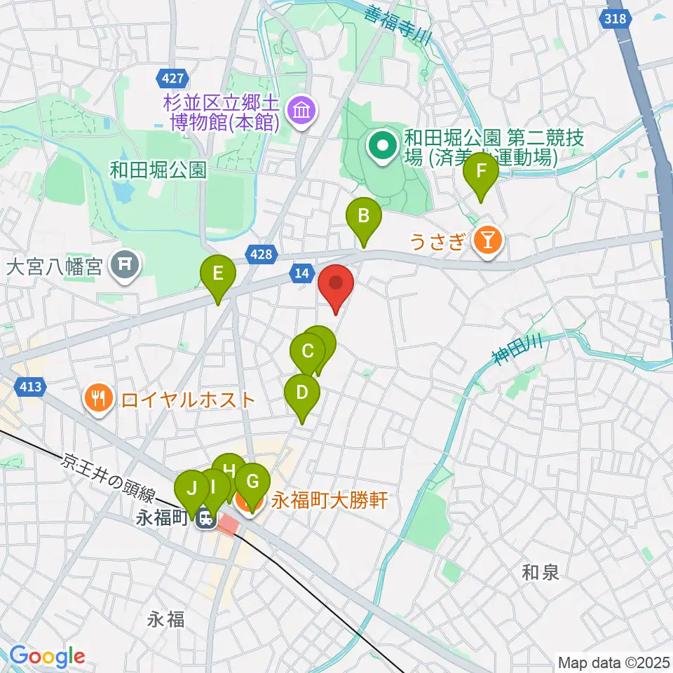 ソノリウム周辺のコンビニエンスストア一覧地図