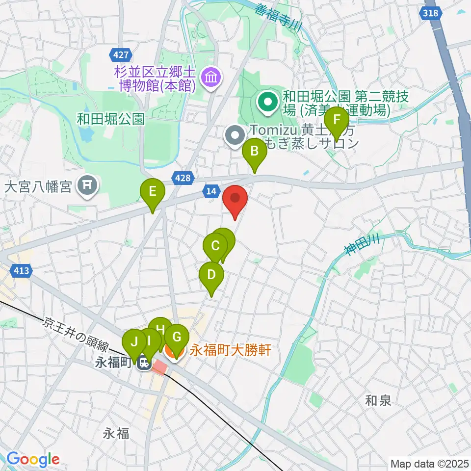 ソノリウム周辺のコンビニエンスストア一覧地図