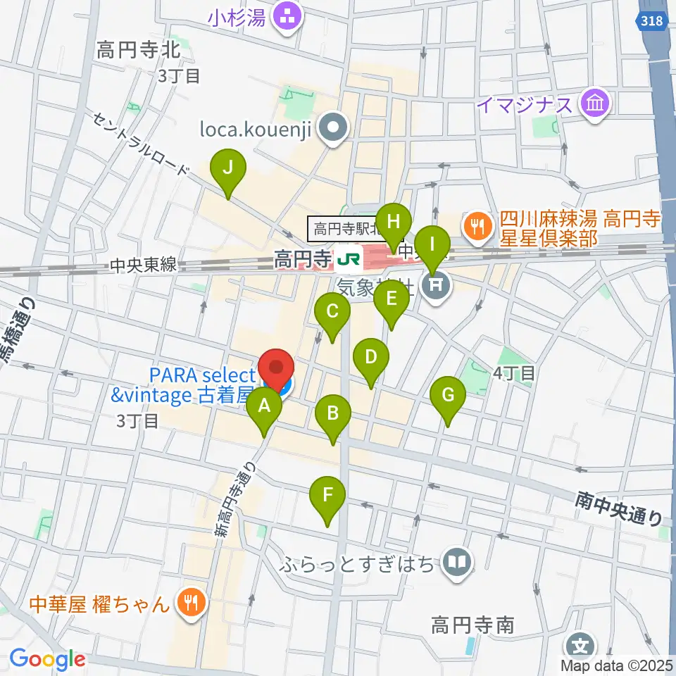 UNIVERSOUNDS周辺のコンビニエンスストア一覧地図