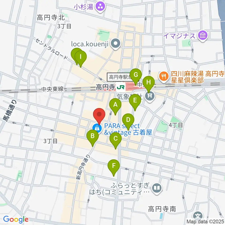 ビー・インレコーズ周辺のコンビニエンスストア一覧地図