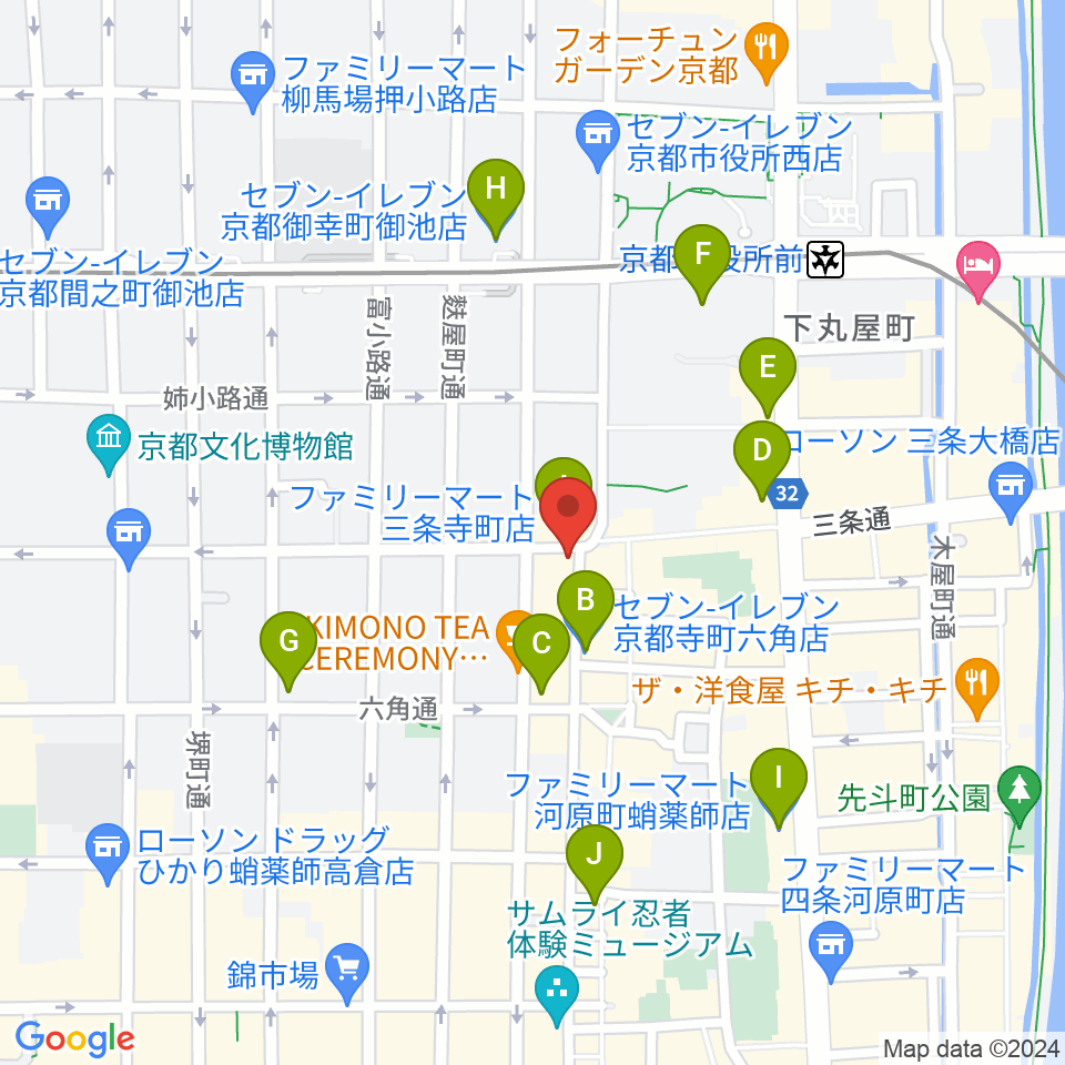 京都HAPPY JACK周辺のコンビニエンスストア一覧地図