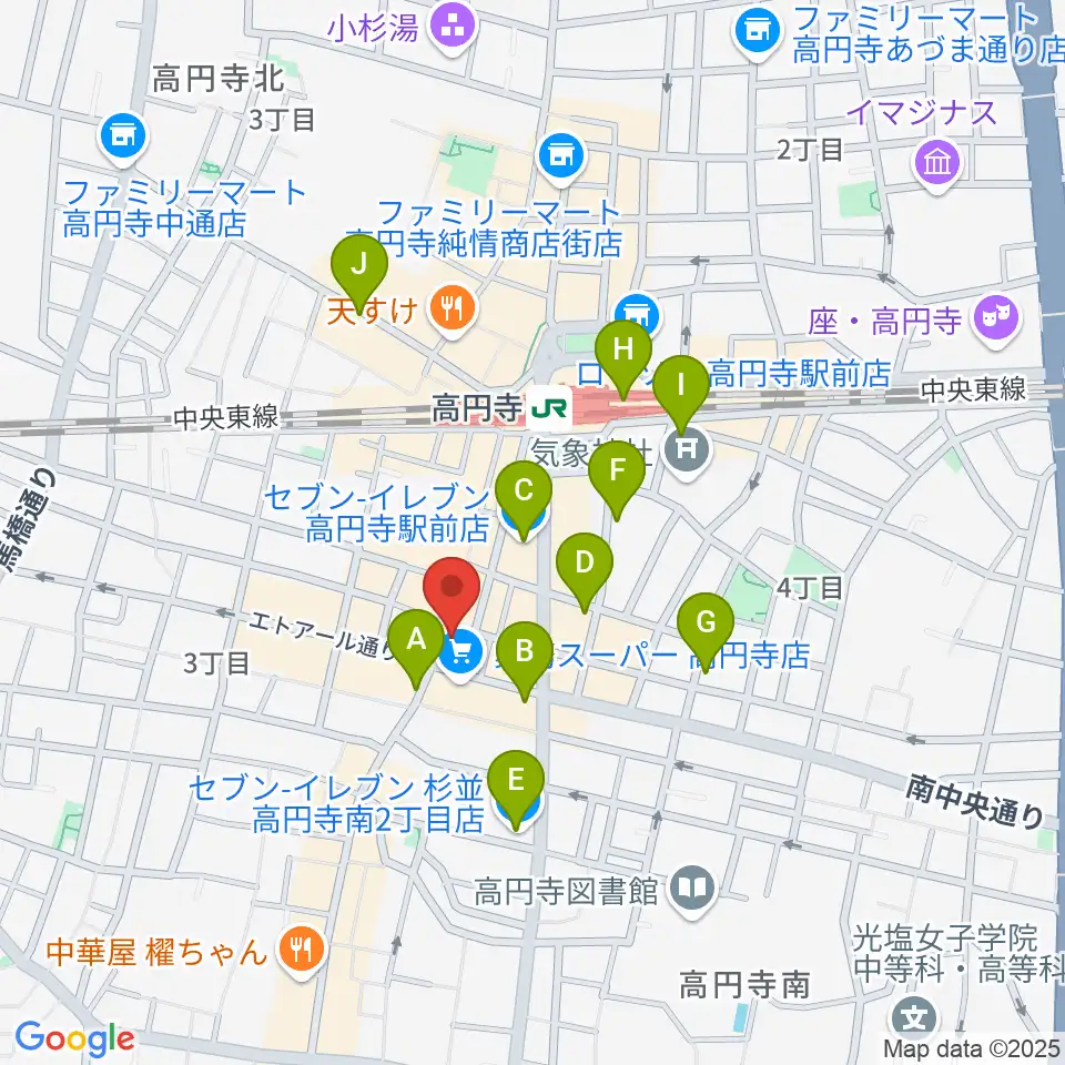 RECORD BOY周辺のコンビニエンスストア一覧地図