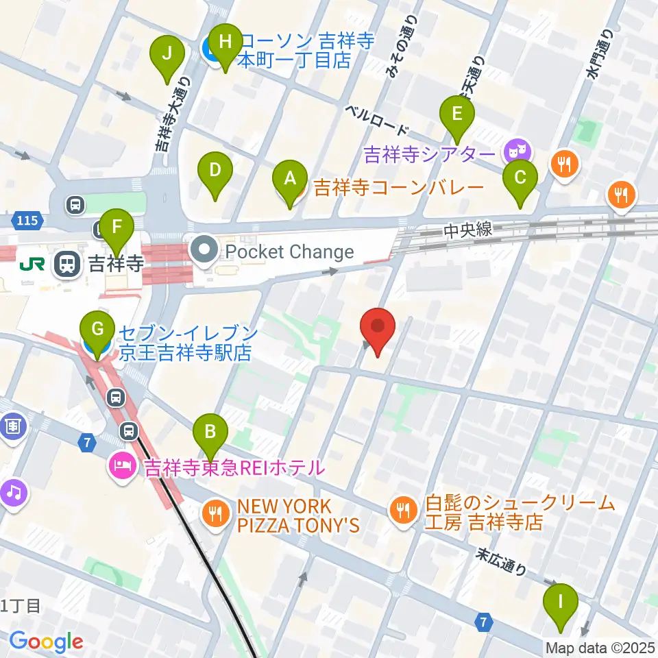 サウンドスタジオキッカ周辺のコンビニエンスストア一覧地図