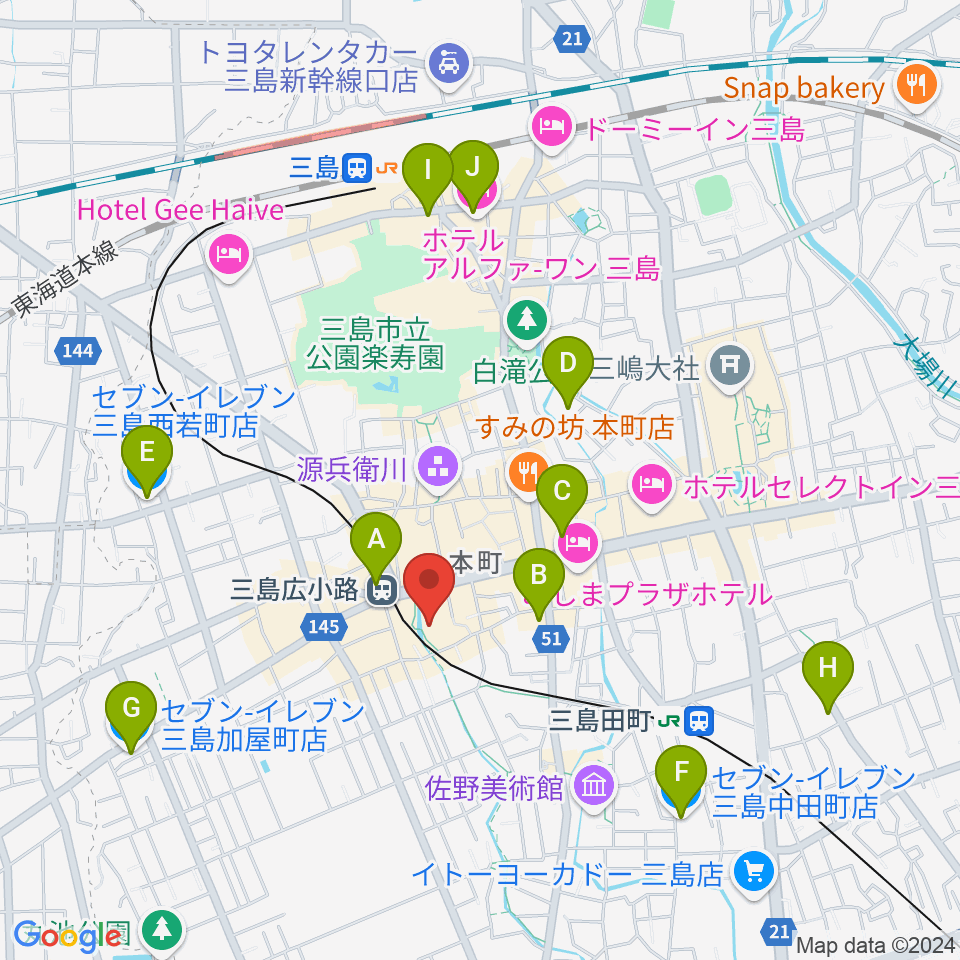 常林寺 白瀧観音堂ホール周辺のコンビニエンスストア一覧地図