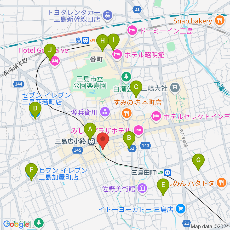 常林寺 白瀧観音堂ホール周辺のコンビニエンスストア一覧地図