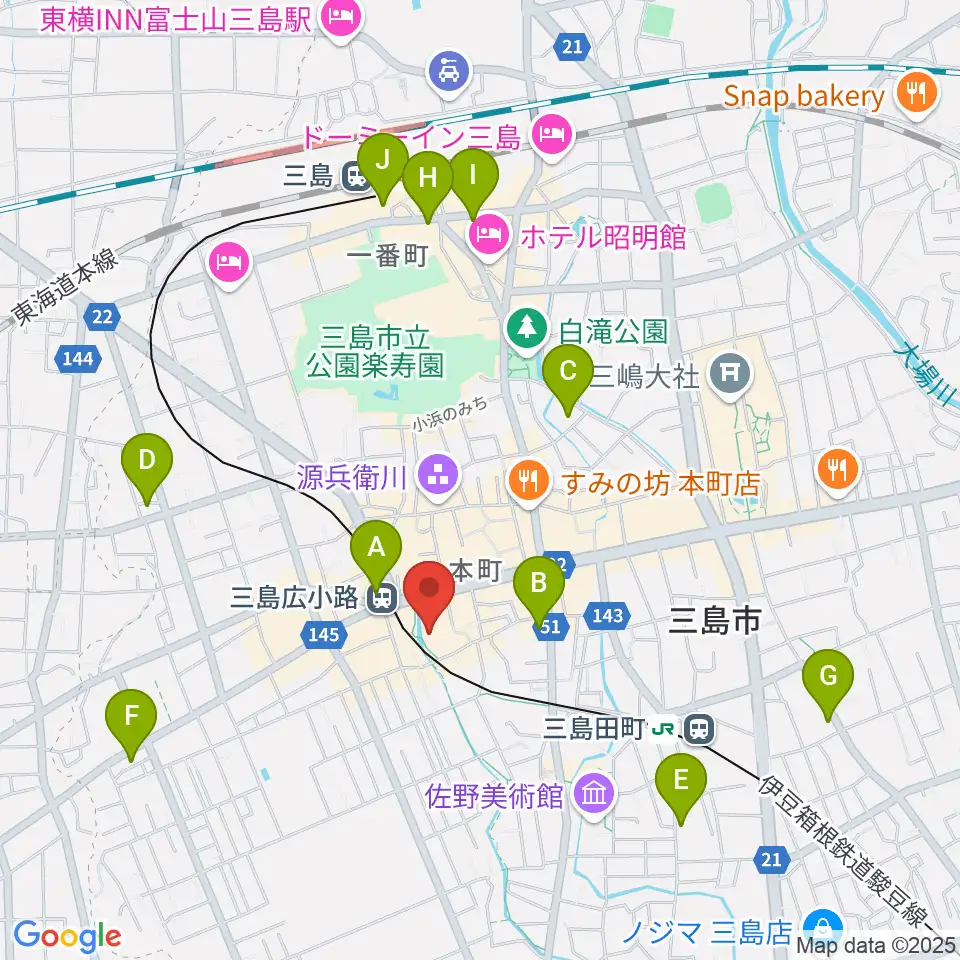 常林寺 白瀧観音堂ホール周辺のコンビニエンスストア一覧地図