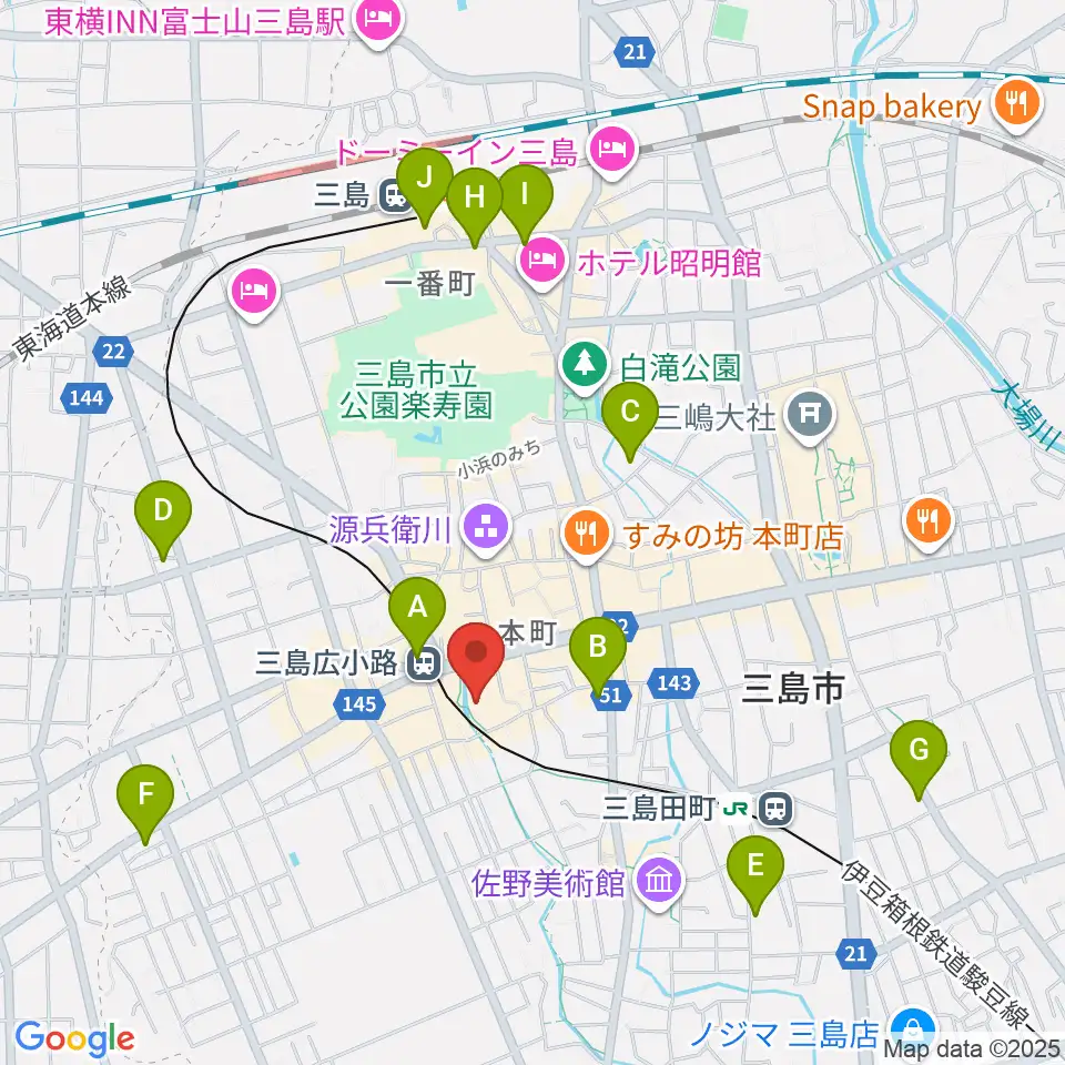 常林寺 白瀧観音堂ホール周辺のコンビニエンスストア一覧地図