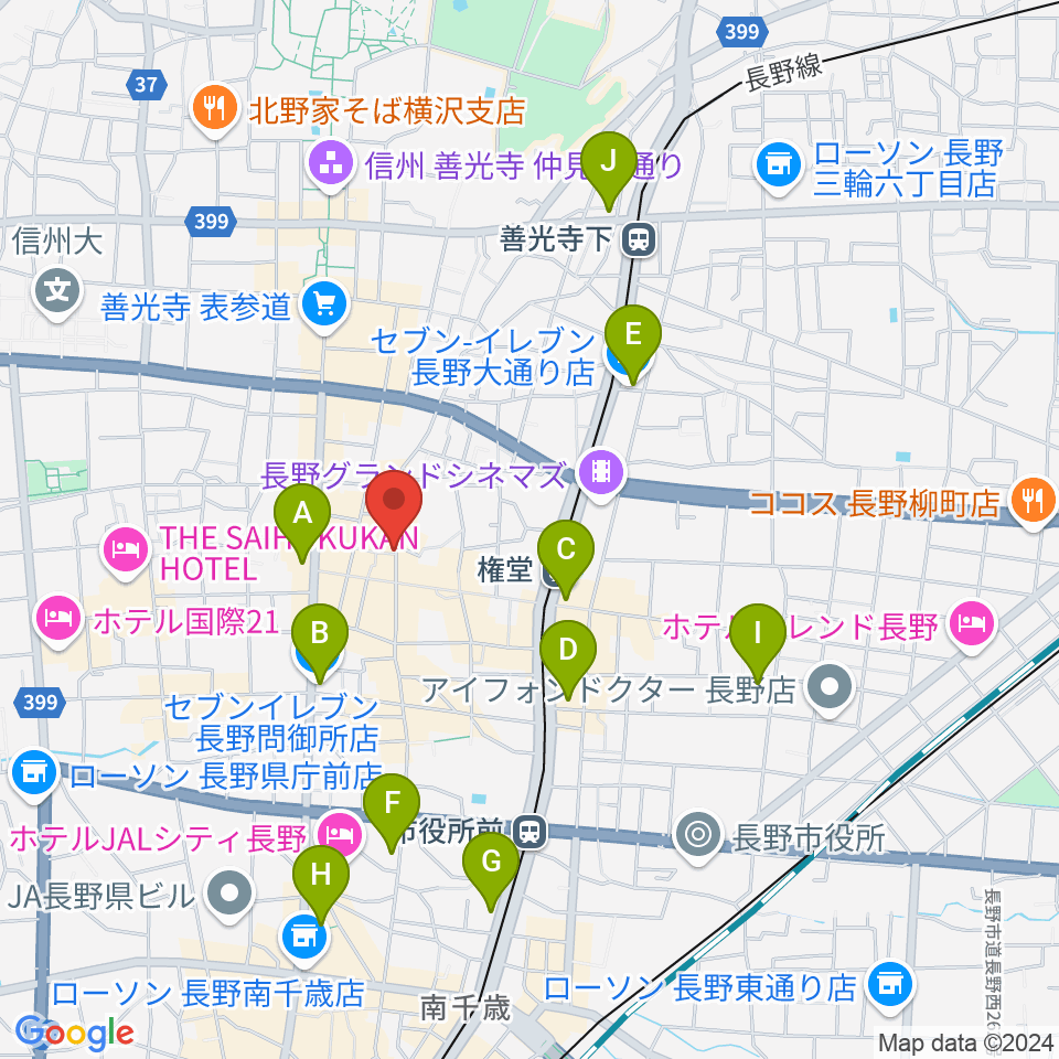 インディア・ザ・ロック周辺のコンビニエンスストア一覧地図