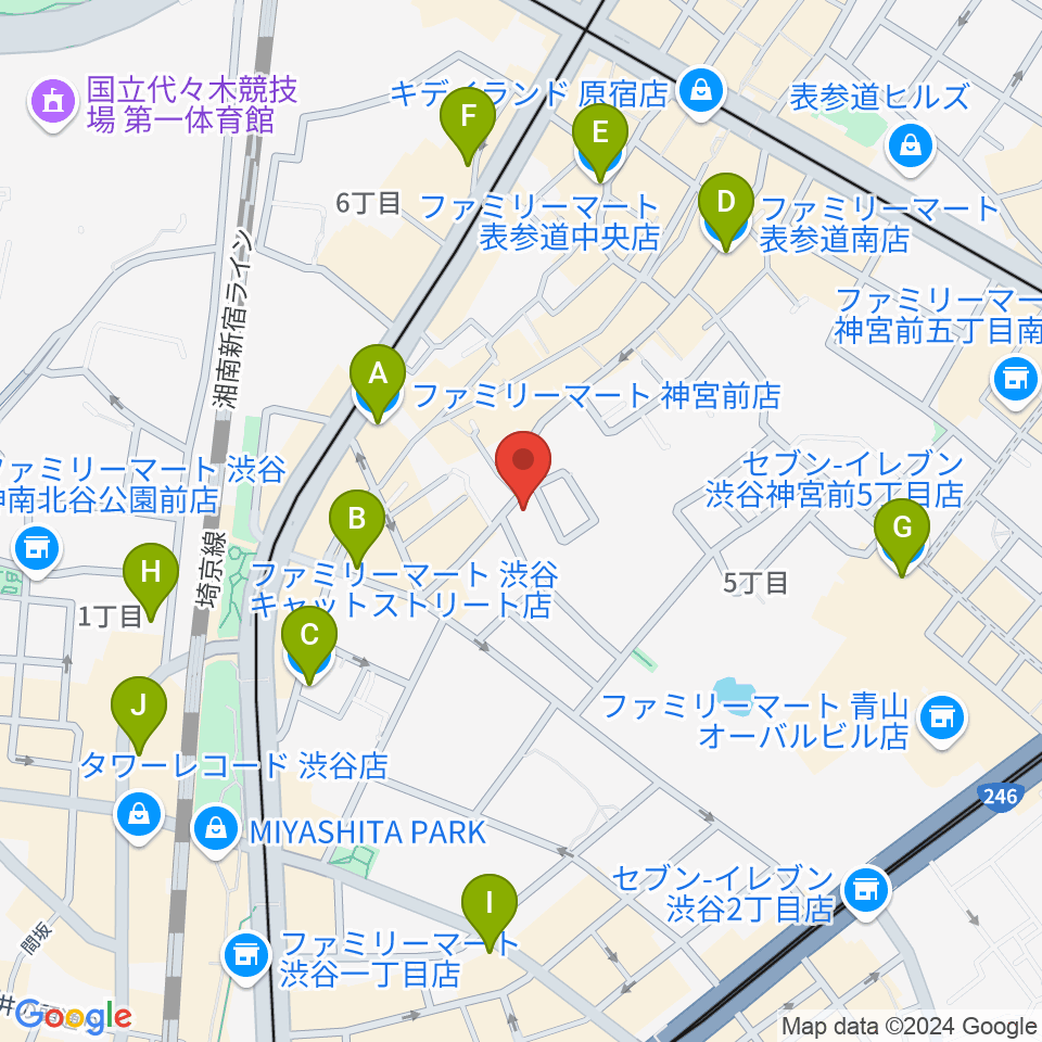 GLOCAL RECORDS周辺のコンビニエンスストア一覧地図