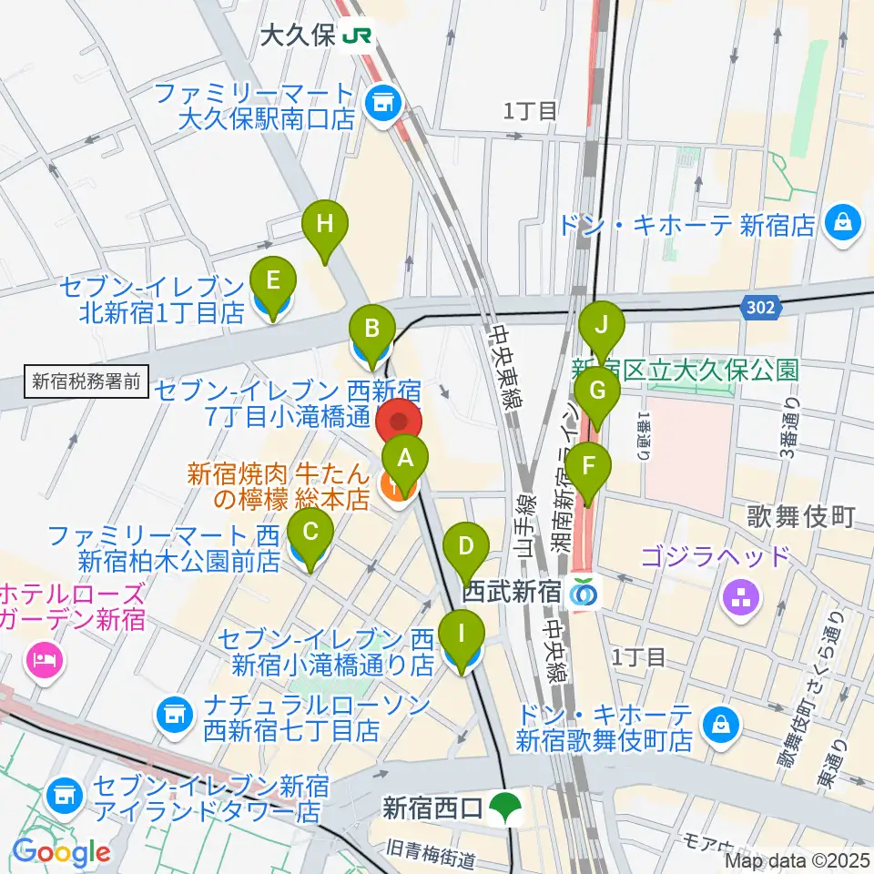 ナットレコード周辺のコンビニエンスストア一覧地図