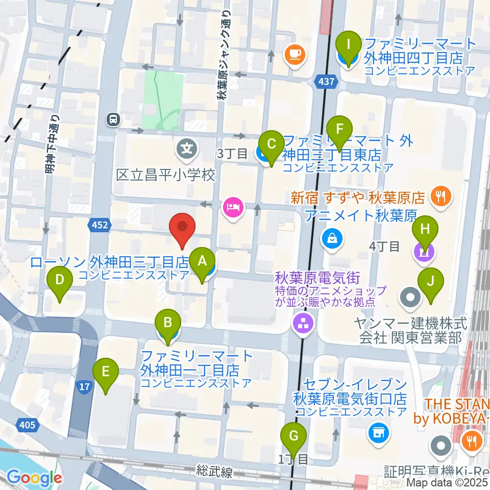 Twin Box周辺のコンビニエンスストア一覧地図