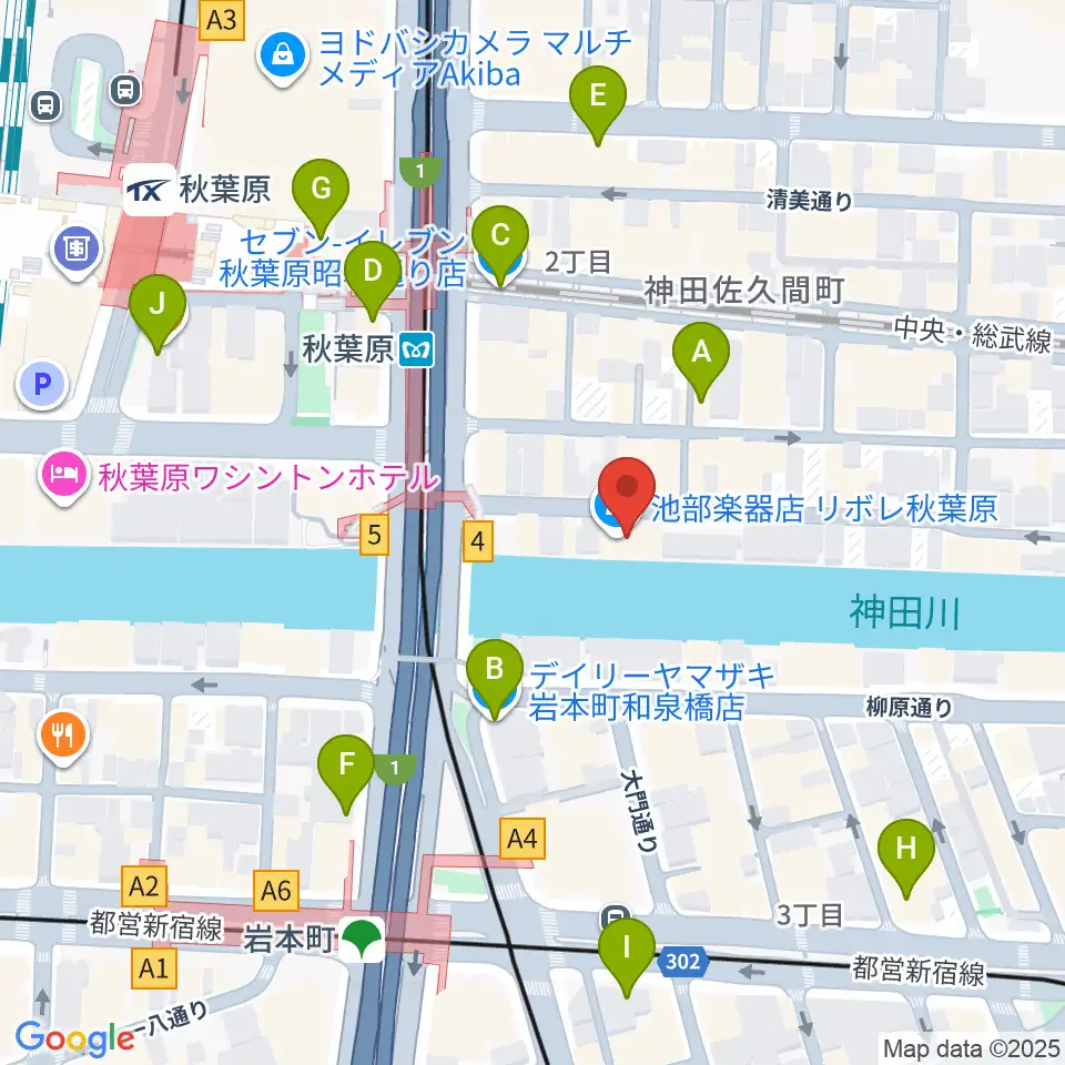 CLUB GOODMAN周辺のコンビニエンスストア一覧地図