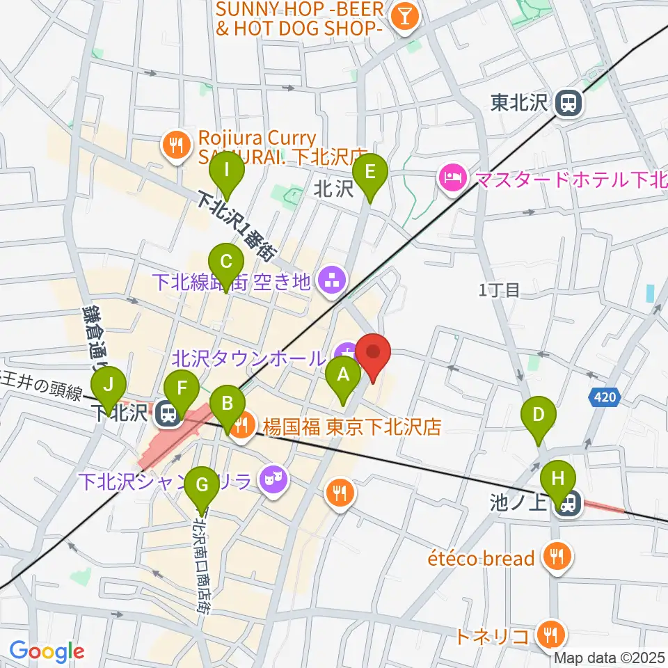 ディスクユニオン下北沢店周辺のコンビニエンスストア一覧地図