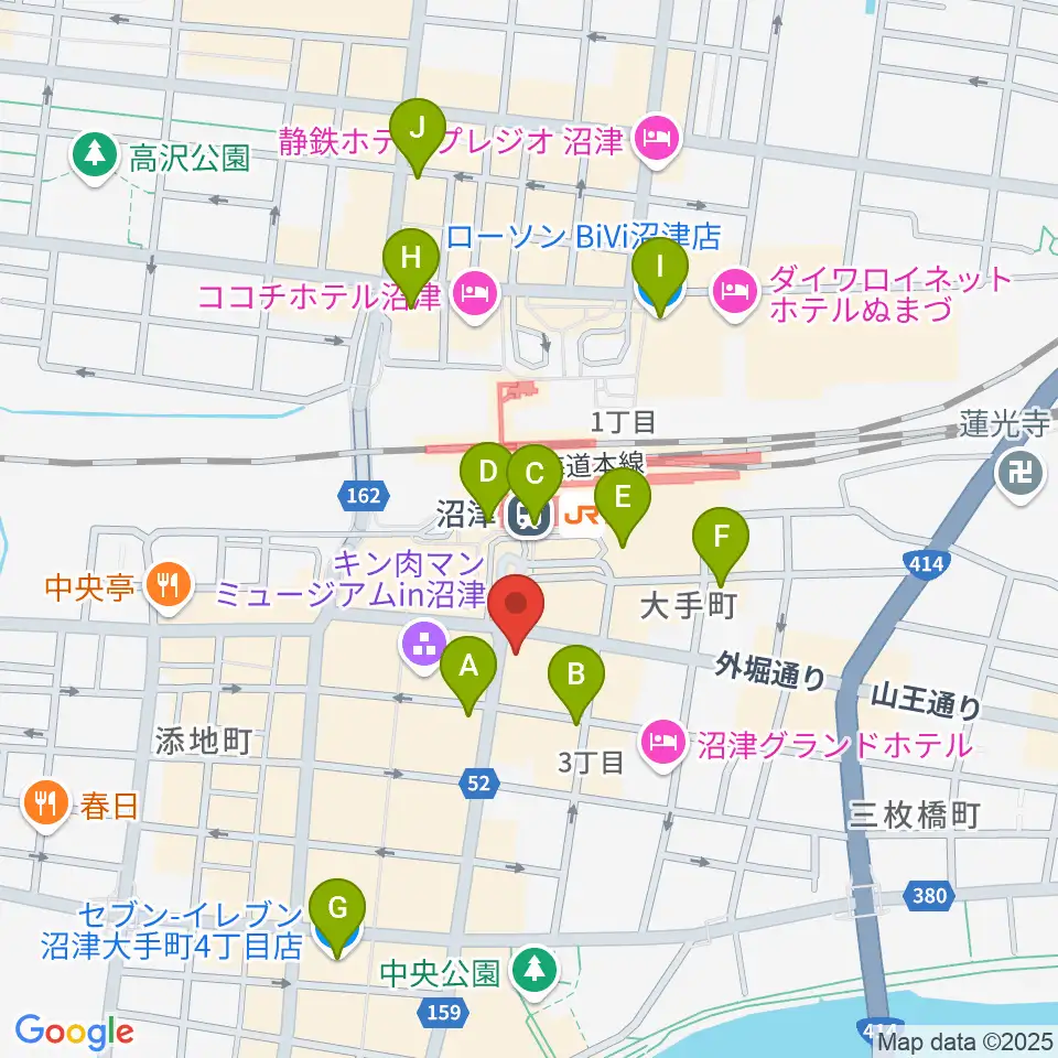 沼津ラクーンよしもと劇場周辺のコンビニエンスストア一覧地図