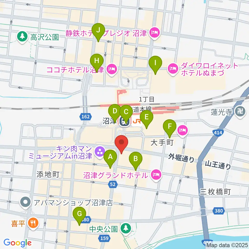沼津ラクーンよしもと劇場周辺のコンビニエンスストア一覧地図