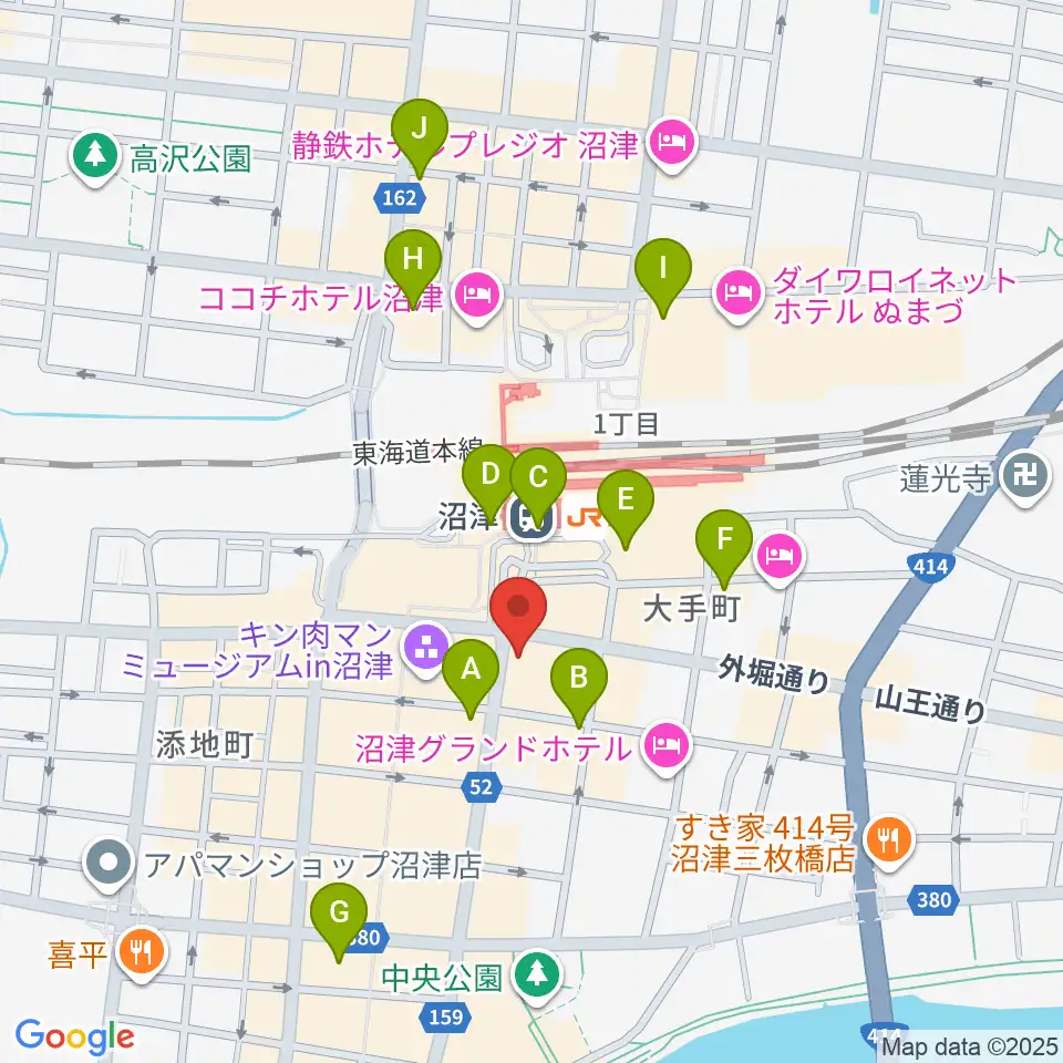 沼津ラクーンよしもと劇場周辺のコンビニエンスストア一覧地図