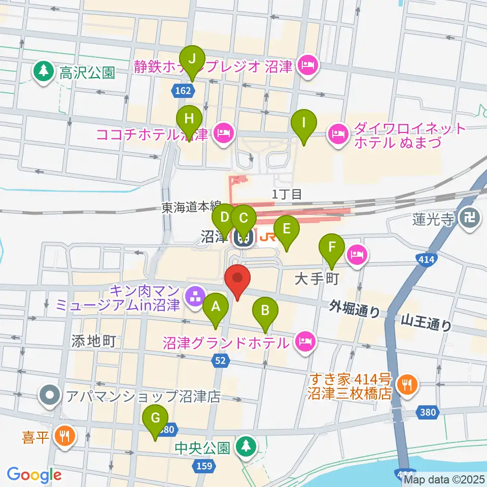 沼津ラクーンよしもと劇場周辺のコンビニエンスストア一覧地図