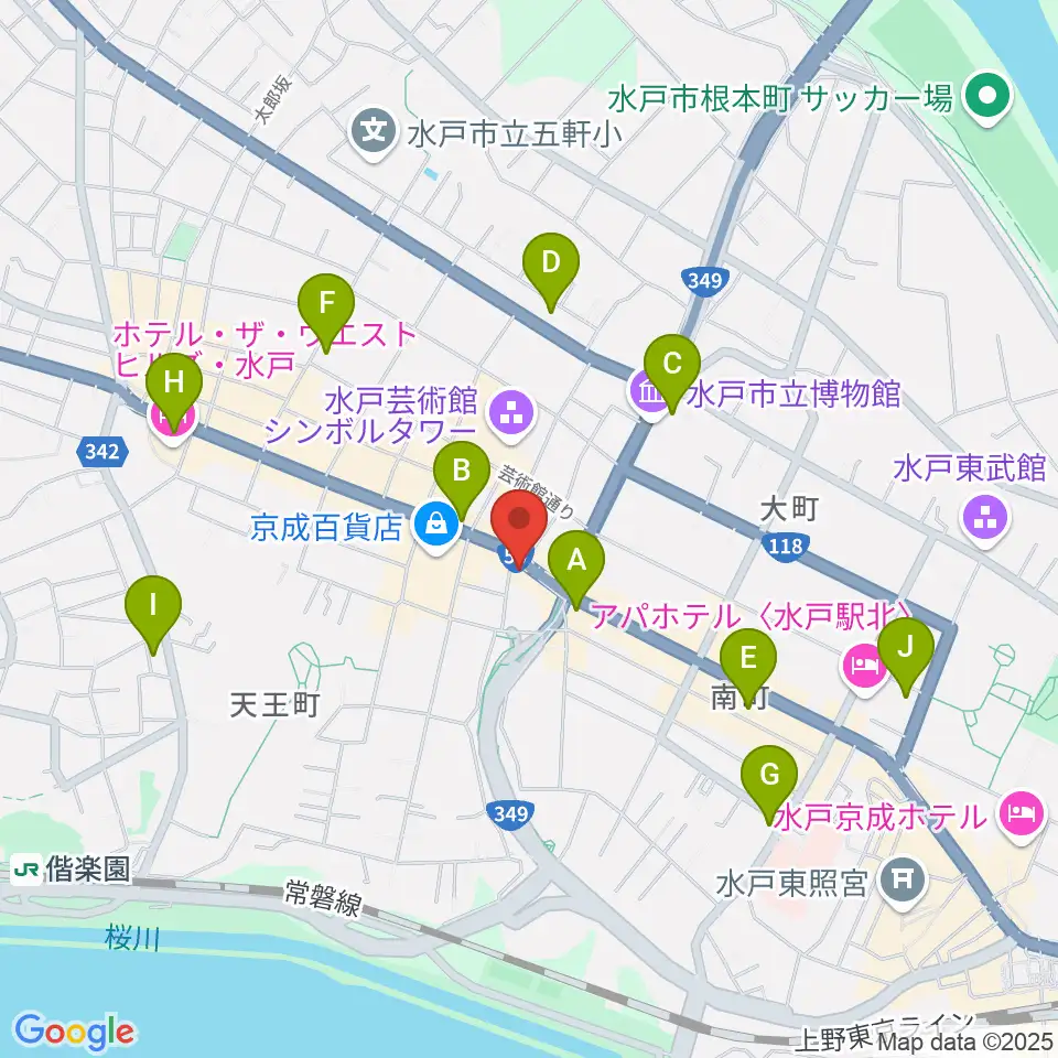 record KNOX周辺のコンビニエンスストア一覧地図